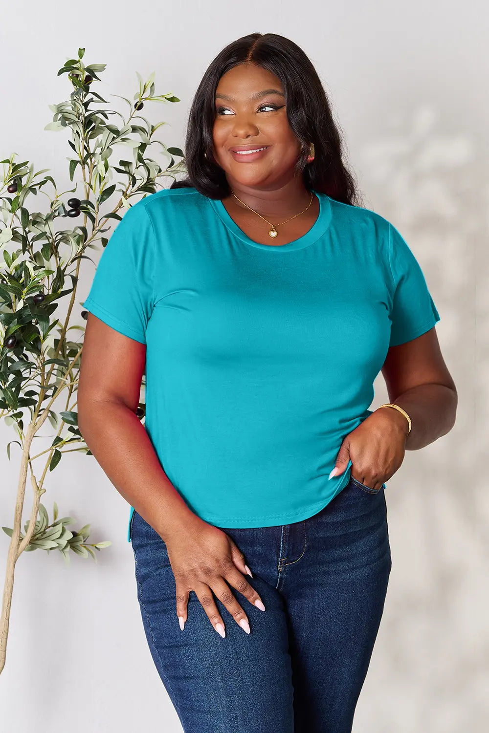 Basic Bae Full Size Round Neck Short Sleeve T-Shirt - kinko
