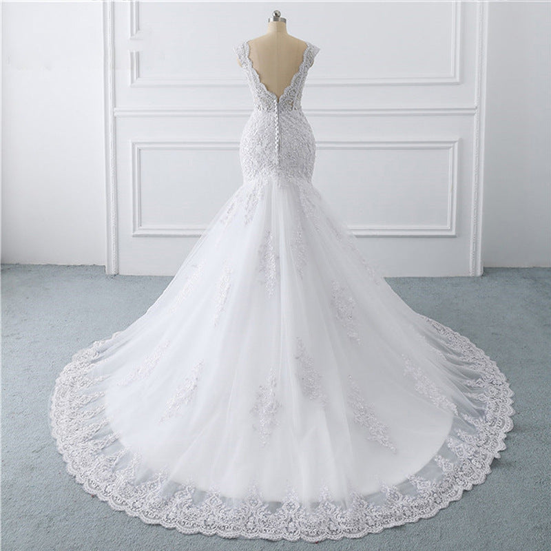 Mermaid Light Wedding Dress Sexy Trailing Luxury Sen Is Thin Bride French Retro - kinko