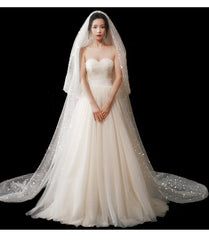 Bridal Wedding Dress Long Tail Luxury Super Fairy Wedding Veil - kinko