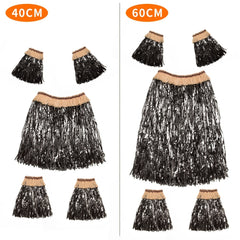 Hawaiian Style Party Grass Skirt Suit - kinko
