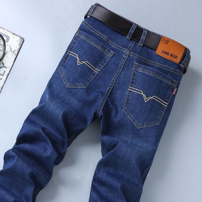 Men's Jeans Men's Loose Straight Stretch Long - kinko