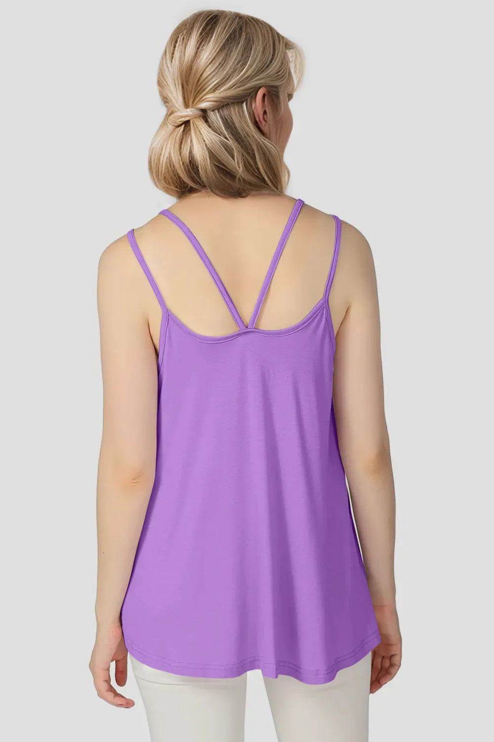 Basic Bae Bamboo Scoop Neck Double Spaghetti Straps Cami - kinko