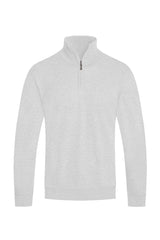 WEIV Men's Quarter Zip Long Sleeve Sweater - kinko