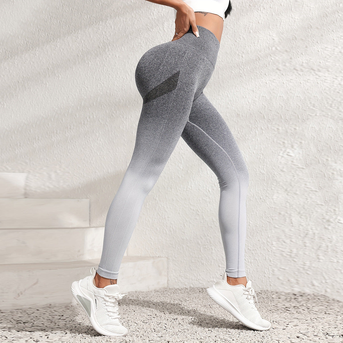 Knitted Quick-drying Plastic Hip Sports Yoga Pants - kinko