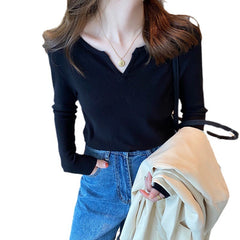 Women's Knitted Bottoming Shirt Fall And Winter Inner Wear