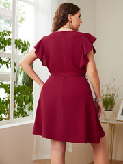 Summer Plus Size Ladies Deep V Party Dresses - kinko