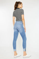 Kancan Distressed Cat's Whiskers Button Fly Jeans - kinko