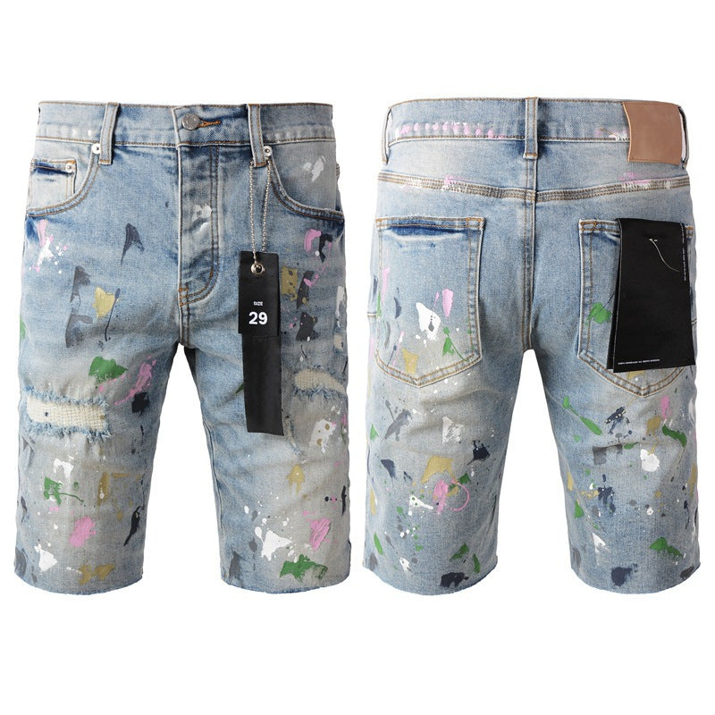 Personal Leisure Washed Light Color All-matching Jeans - kinko