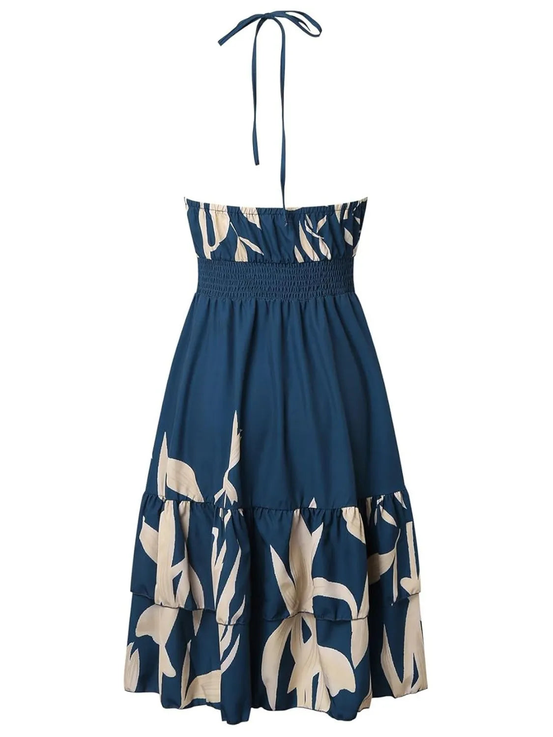 Paisley Print Halter Neck Mini Dress - kinko