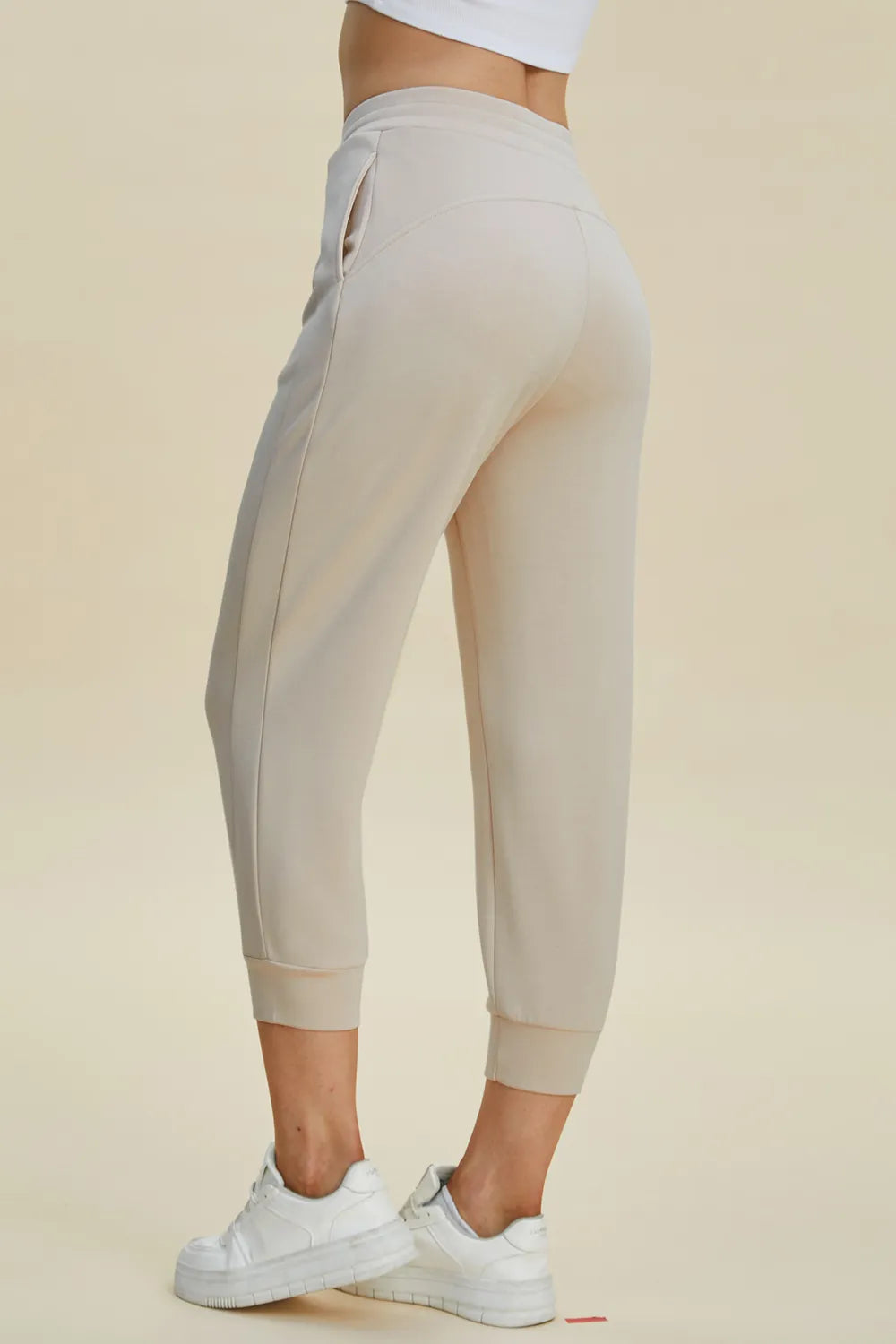 Basic Bae Full Size Air Scuba Drawstring High Waist Cropped Pants - kinko